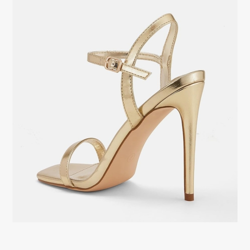 New Elisabet Tang High Heeled Sandals 4" Strappy Sling Back Stiletto Heels 8!